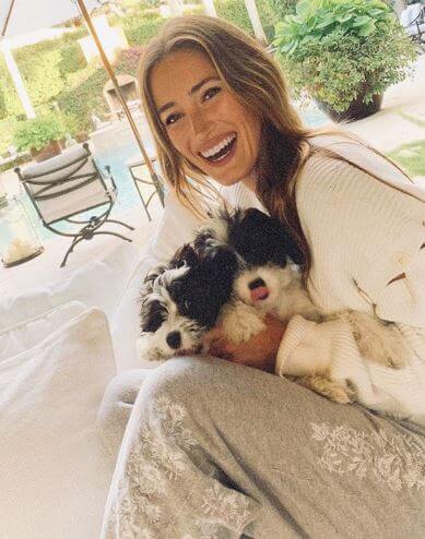 Jessica Springsteen with her dogs.